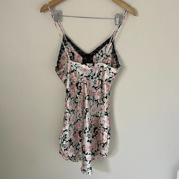 Fantasies by Morgan Taylor Slip Dress & Robe Set Lace Floral Print Size S - Picture 9 of 16